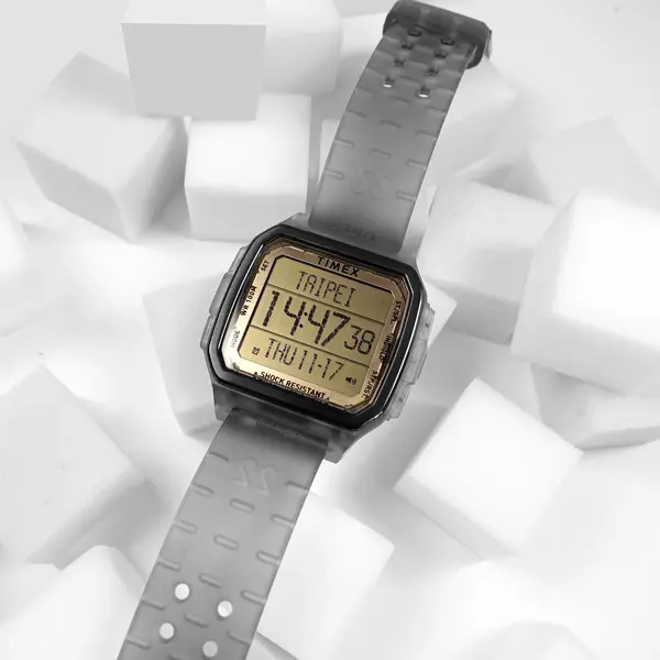 TIMEX】天美時/ TXTW2U56400 / 復古方型INDIGLO專利夜光防水100米電子