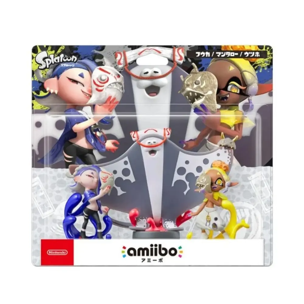 Nintendo 任天堂】任天堂amiibo 玩具公仔漆彈斯普拉遁3 魚漿幫曼曼莎莎